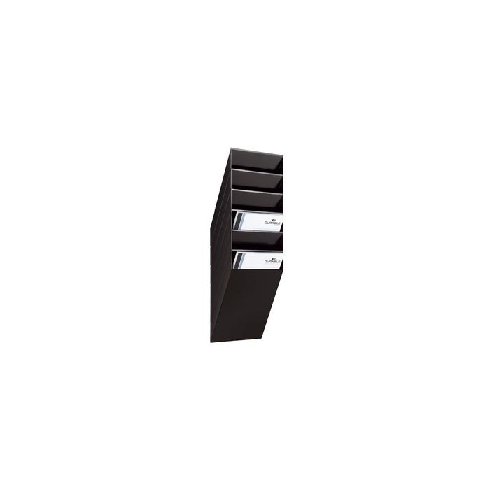 DURABLE Set porte-brochures mural "FLEXIBOXX 6", A4, noir