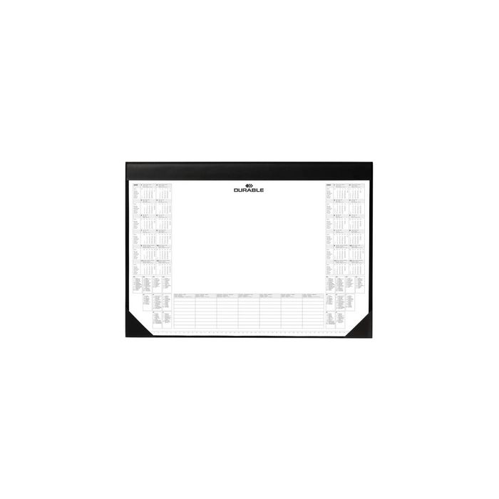 DURABLE Sous-main avec bloc de calendrier, noir