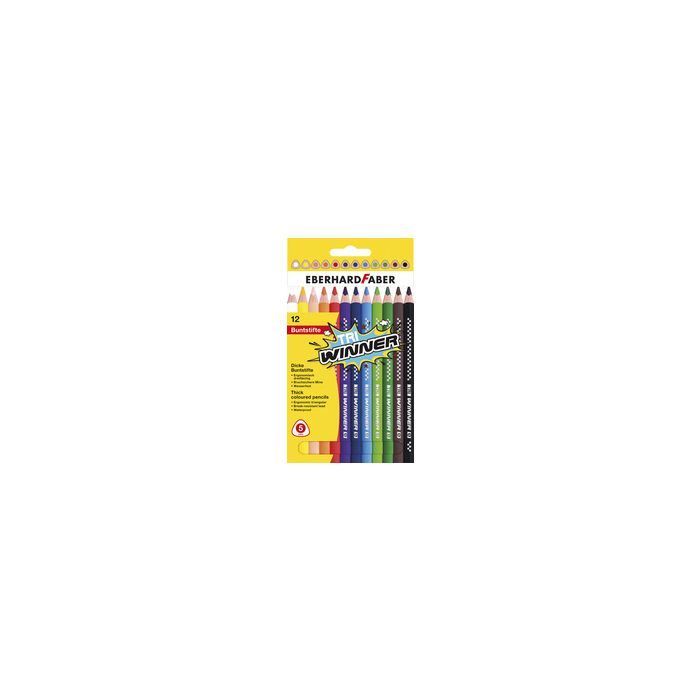 EBERHARD FABER Crayon de couleur TRI WINNER, étui de 12