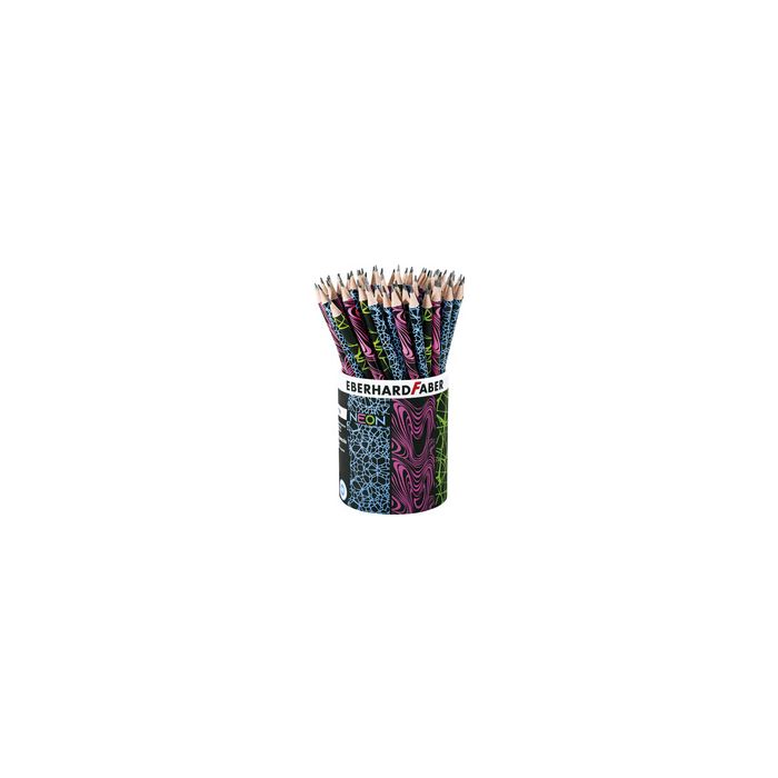 EBERHARD FABER Crayon de papier FLUO, HB, pot de 72