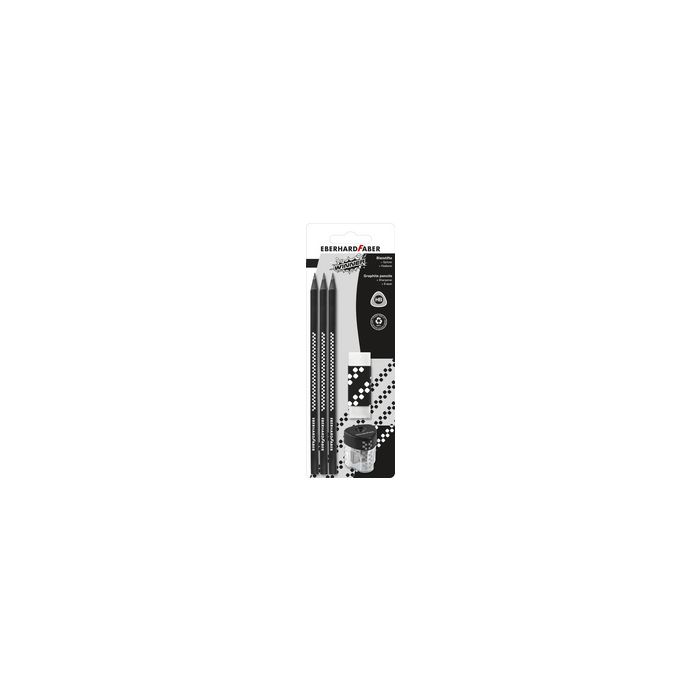 EBERHARD FABER Kit crayon de papier WINNER, HB, noir