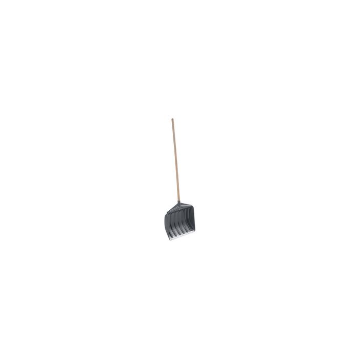 EDA Pelle à neige avec manche en bois, largeur: 460 mm, gris