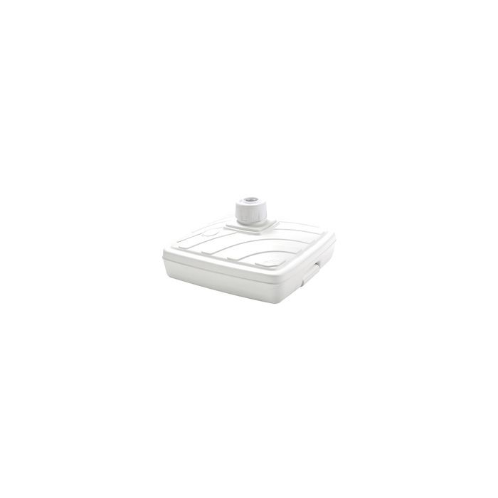 EDA Pied de parasol, plastique, carré, (L)565 mm, blanc