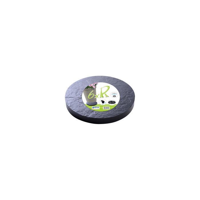 EDA Support à roulettes pour pot, 6 roulettes, aspect pierre