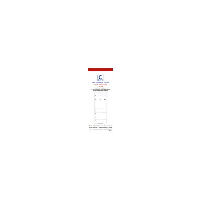 ELVE Bloc brasserie tripli, 50 feuilles autocopiantes x10