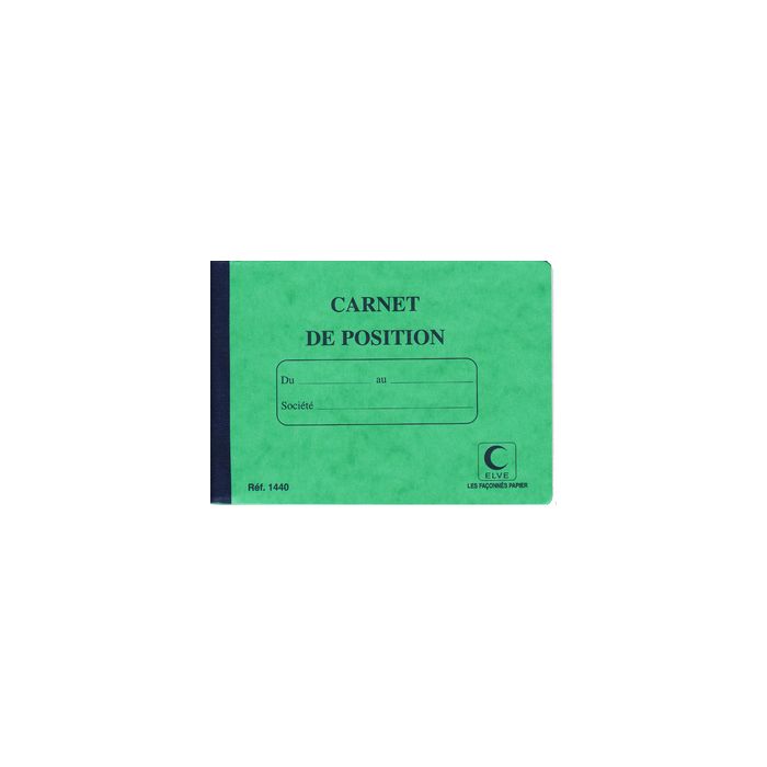 ELVE Carnet de position de compte, 114 x 156 mm