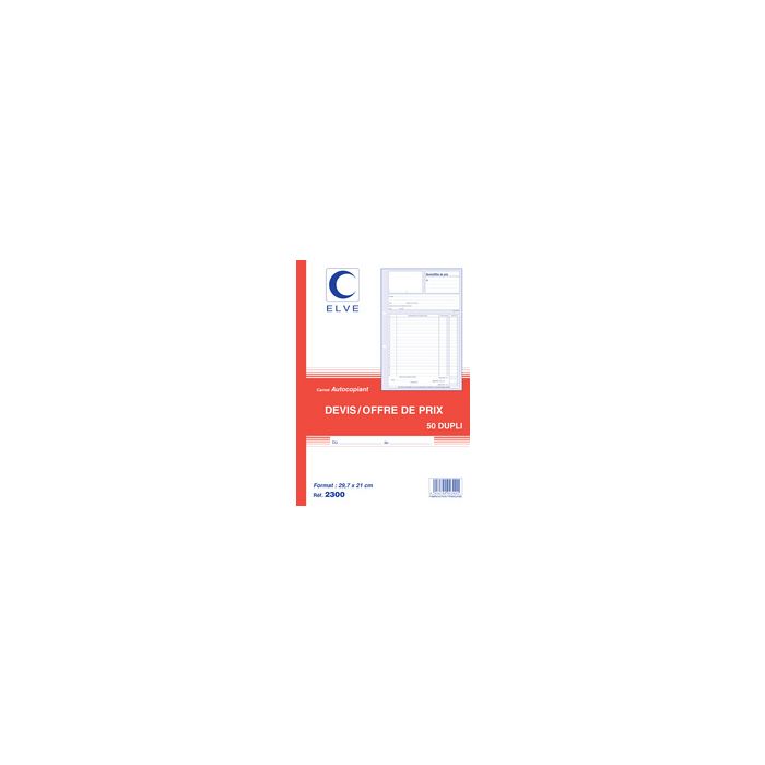 ELVE Manifold "Devis - Offre de prix", 297 x 210 mm, dupli