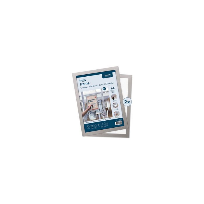 EUROPEL Cadre magnétique INFO FRAME, A4, argent