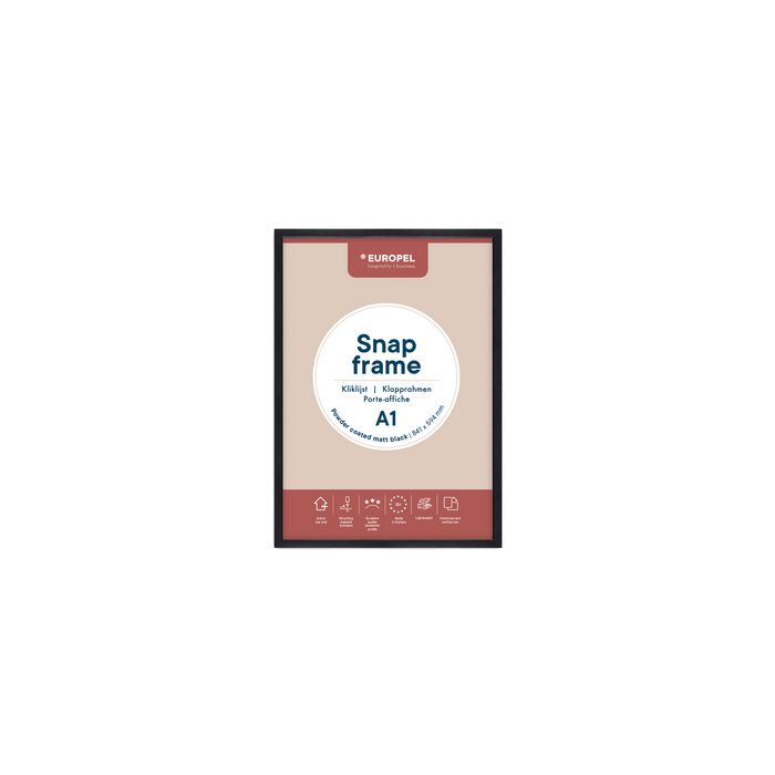 EUROPEL Cadre porte-affiche premium+, A1, noir
