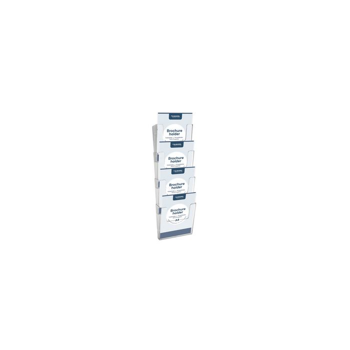EUROPEL Porte-brochures mural, A4 portrait, transparent