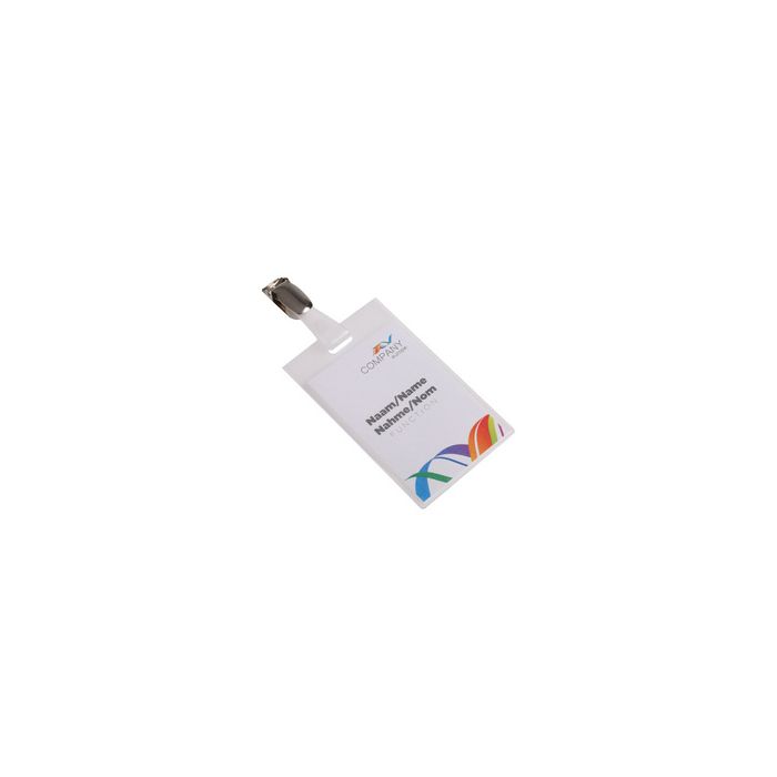 EUROPEL Porte-nom, fermé, avec clip, 90 x 60 mm