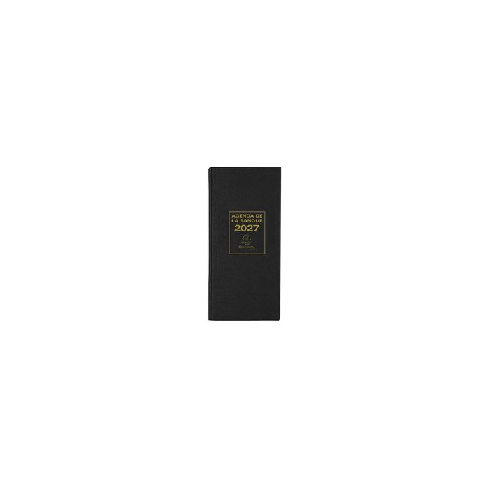 EXACOMPTA Agenda Banquier long, 2 volumes, 2027, noir