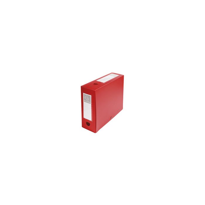 EXACOMPTA Boîte d'archives à pression, PP, 100 m, rouge