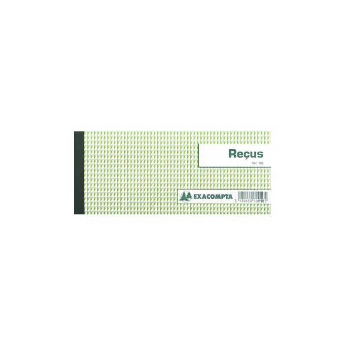 EXACOMPTA Carnet à souche "Reçus", 90 x 130 mm horizontal
