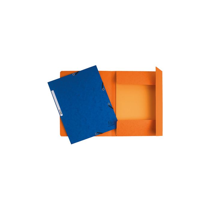 EXACOMPTA Chemise à élastique, A4, carton, orange x10
