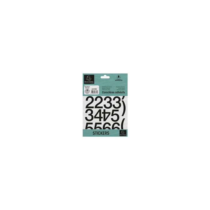 EXACOMPTA Chiffres auto-ashésifs 0-9, 40 mm, noir
