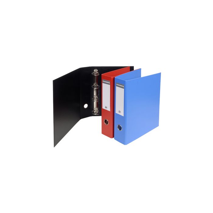 EXACOMPTA Classeur rembordé PVC, 4 anneaux en D, A4, bleu x10