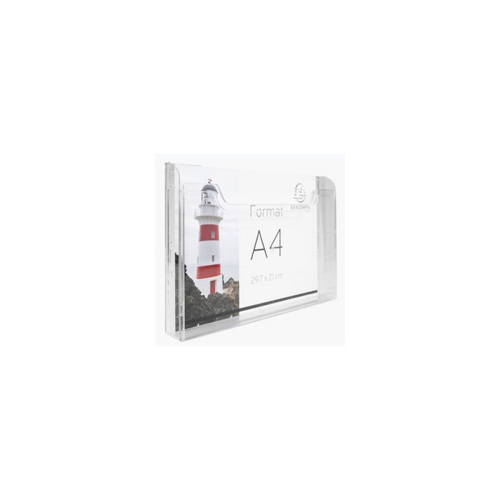 EXACOMPTA Distributeur de prospectus, A4 paysage, cristal