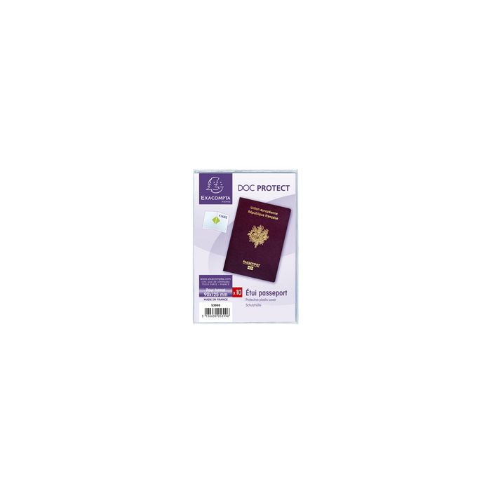 EXACOMPTA Etui de poche, PVC, 2 volets, 0,20 mm, 90 x 125 mm