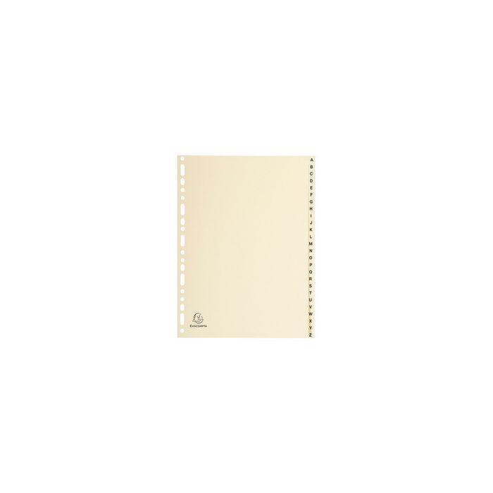 EXACOMPTA Intercalaires carte peau, A-Z, A4, 20 touches x10