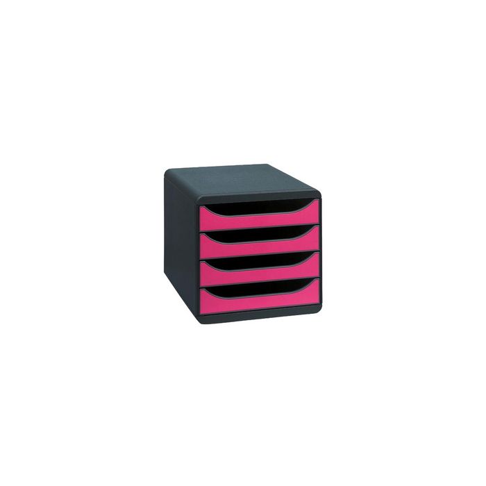 EXACOMPTA Module de classement BIG-BOX, 4 tiroirs, framboise