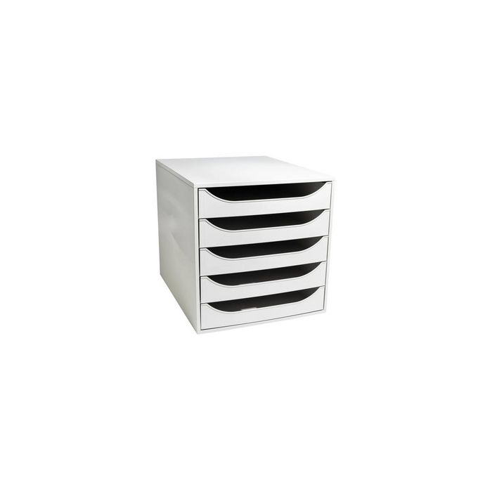EXACOMPTA Module de classement ECOBOX, 5 tiroirs, gris/gris