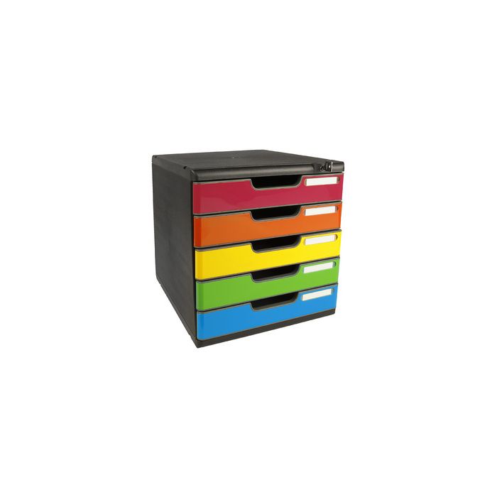 EXACOMPTA Module de classement MODULO A4 5 tiroirs, arlequin
