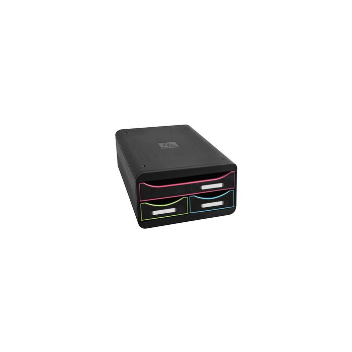 EXACOMPTA Module de classement SMALL-BOX 3 tiroirs, arlequin