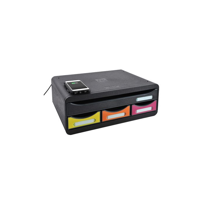 EXACOMPTA Module de classement TOOLBOX MINI QI, 4 tiroirs,
