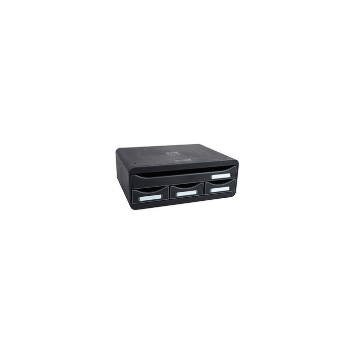 EXACOMPTA Module de classement TOOLBOX MINI, 4 tiroirs, noir