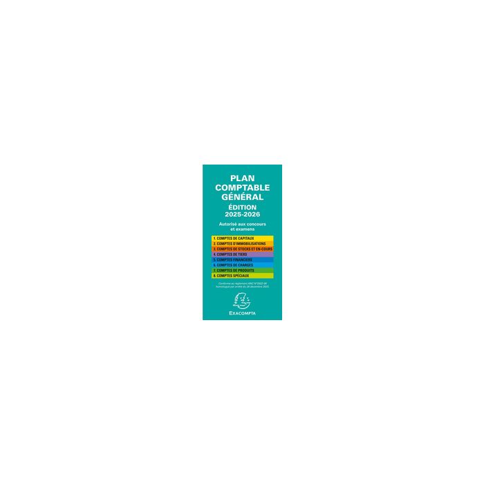 EXACOMPTA Plan comptable général pédagogique, 175 x 90 mm