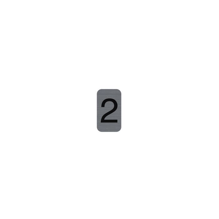 EXACOMPTA Plaque de signalisation chiffres "2", 25 x 44 mm