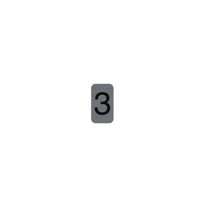 EXACOMPTA Plaque de signalisation chiffres "3", 25 x 44 mm