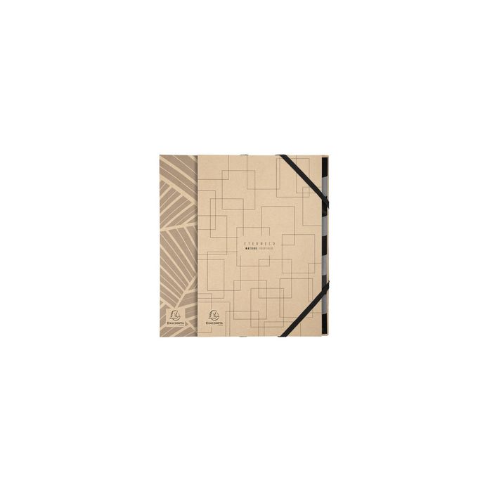 EXACOMPTA Trieur Eterneco, carton, 9 compartiments, naturel