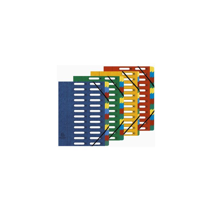 EXACOMPTA Trieur Harmonika, A4, 12 compartiments, bleu