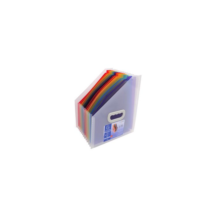 EXACOMPTA Trieur de bureau Crystal, 12 compartiments
