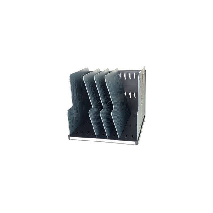 EXACOMPTA Trieur vertical MODULOTOP, 4 divisions, noir/gris