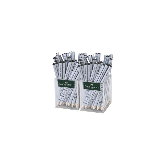 FABER-CASTELL Crayon Jumbo GRIP dans un pot, argent