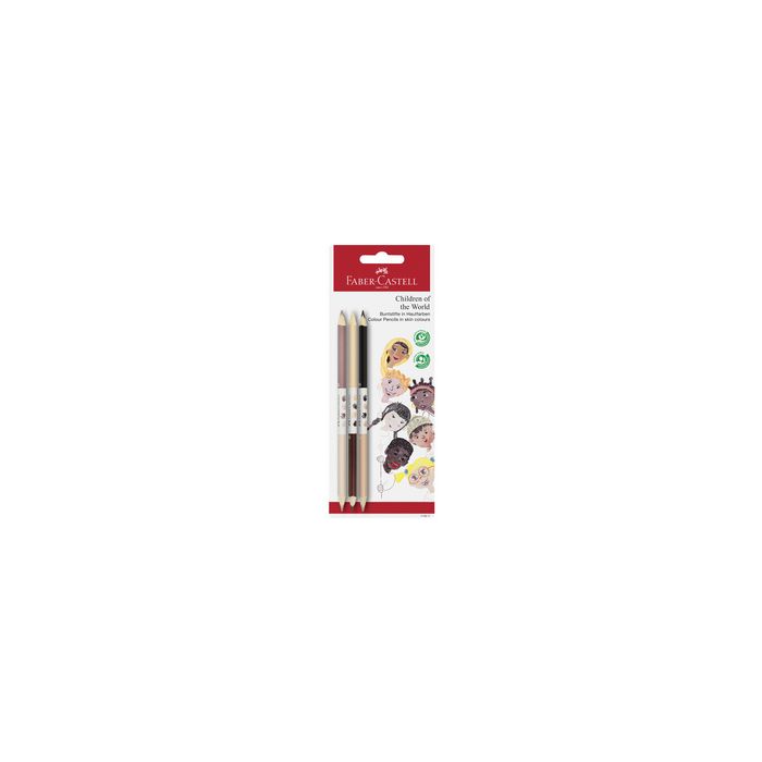 FABER-CASTELL Crayon de couleur Children of the World, par 3