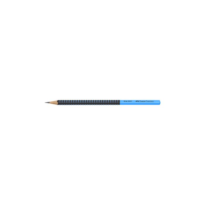 FABER-CASTELL Crayon graphite GRIP 2001 TWO TONE, bleu