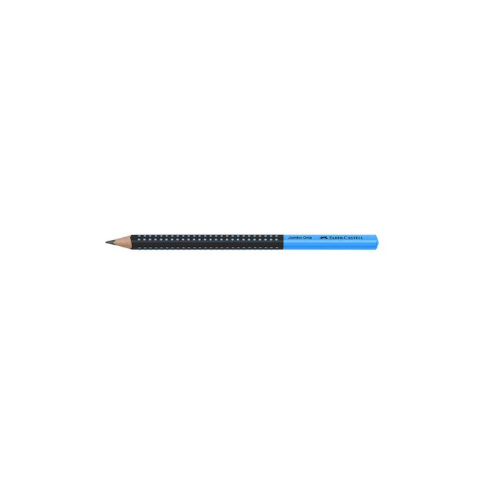FABER-CASTELL Crayon graphite Jumbo GRIP TWO TONE, bleu