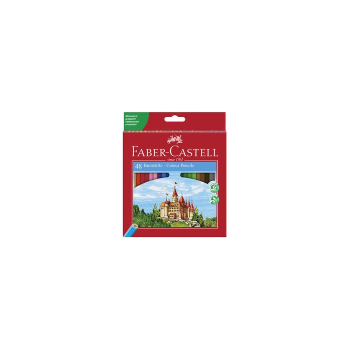 FABER-CASTELL Crayons de couleur CASTLE, étui de 48