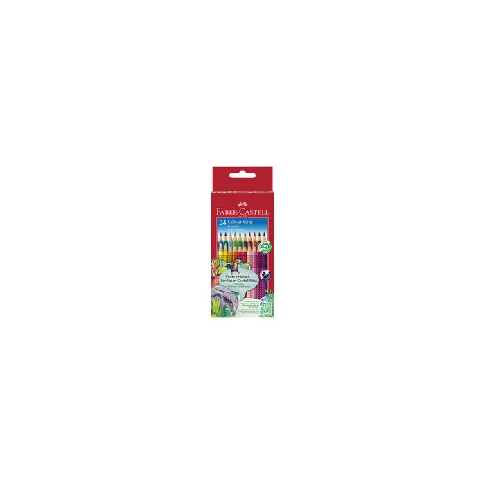 FABER-CASTELL Crayons de couleur Colour GRIP, étui de 24