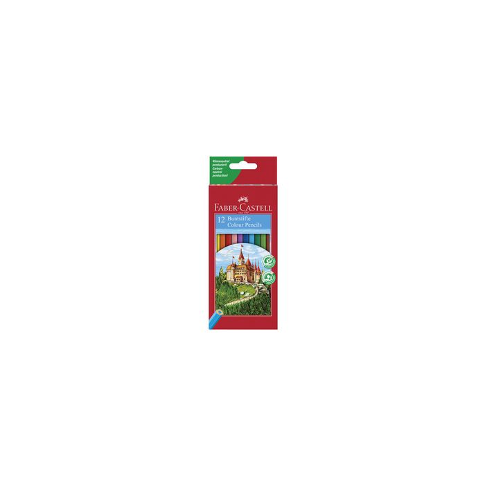 FABER-CASTELL Crayons de couleur hexagonaux CASTLE, étui en