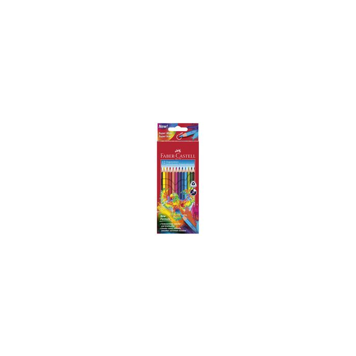 FABER-CASTELL Crayons de couleur triangulaires, étui de 12