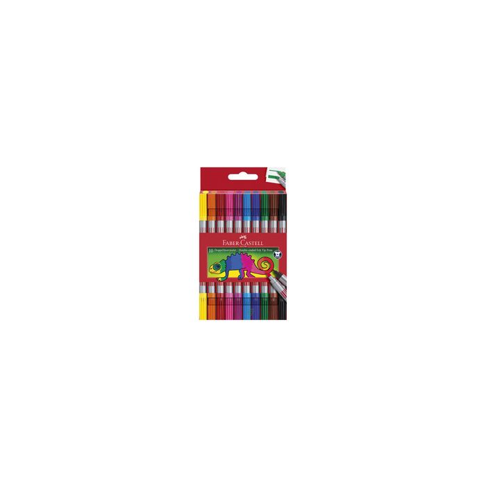 FABER-CASTELL Feutre double pointe, étui de 10