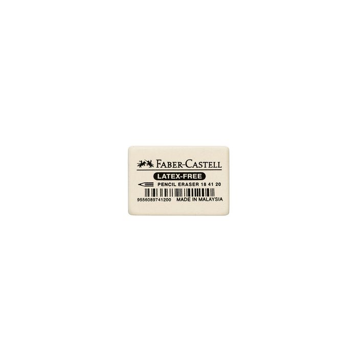 FABER-CASTELL Gomme en caoutchouc 7041-20, blanc