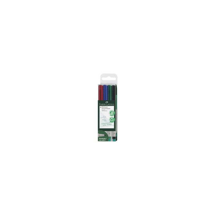 FABER-CASTELL Marqueur NonPermanent MULTIMARK F, étui de 4