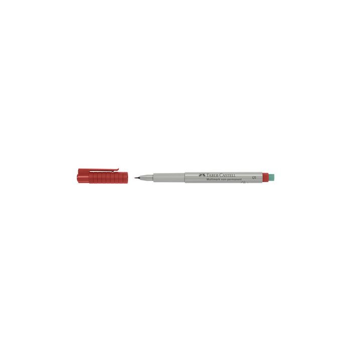 FABER-CASTELL Marqueur NonPermanent MULTIMARK S, rouge