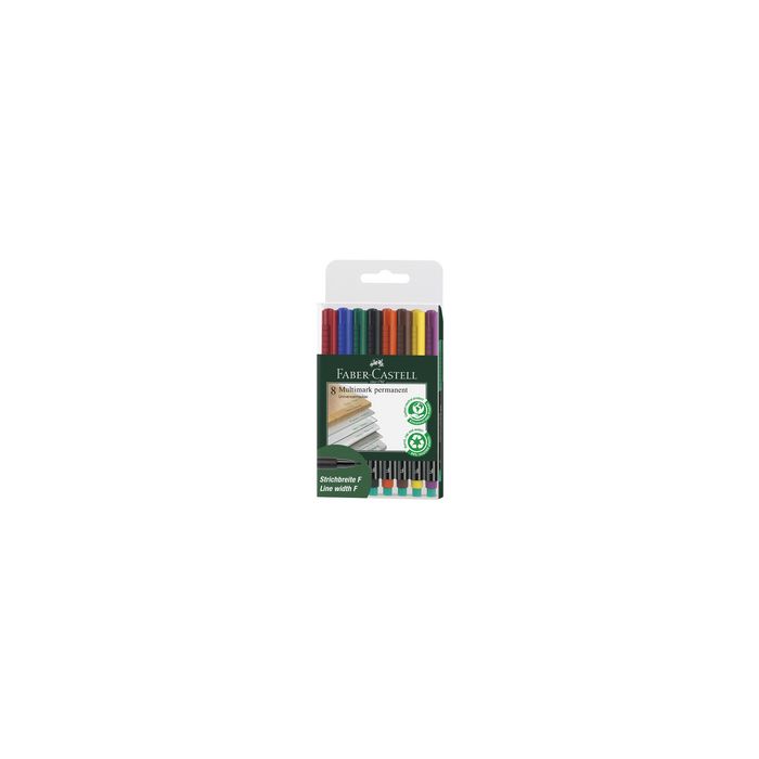 FABER-CASTELL Marqueur permanent MULTIMARK M, étui de 8